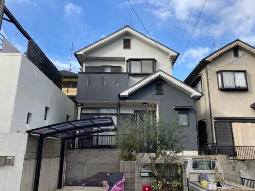 京都府宇治市にてM様邸の外部改修塗装工事