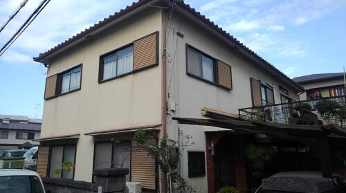 大阪府枚方市にてE様邸の外部改修塗装工事